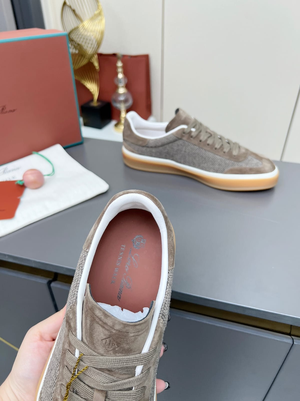 Loro Piana Tennis Walk Sneaker Pecora Nera for men