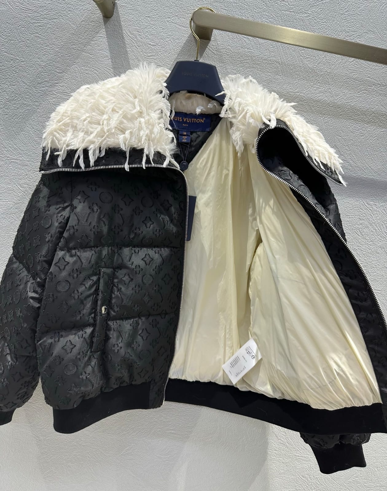 Louis Vuitton Feather Collar Puffer Jacket for women