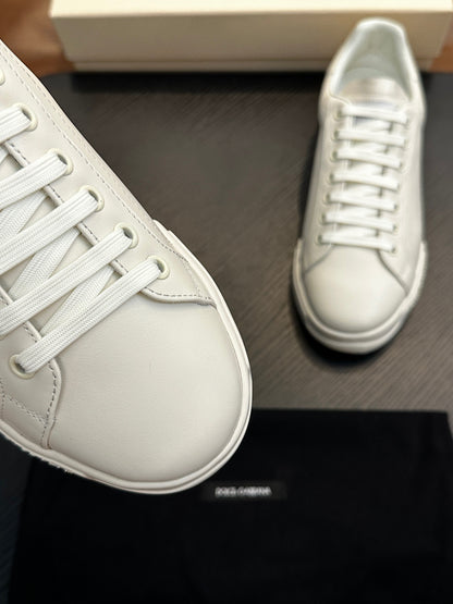Dolce & Gabbana Portofino leather sneakers - MEN (White)