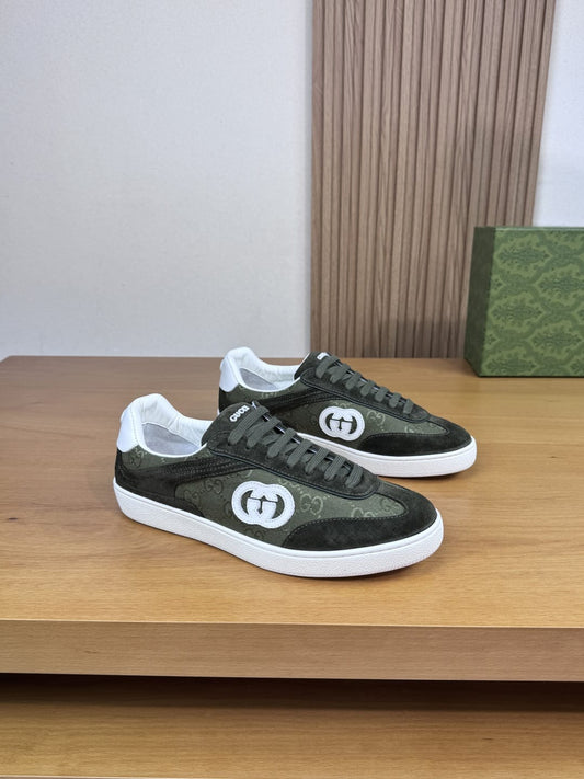 GUCCI Men's G75 trainer Dark Green sneakers
