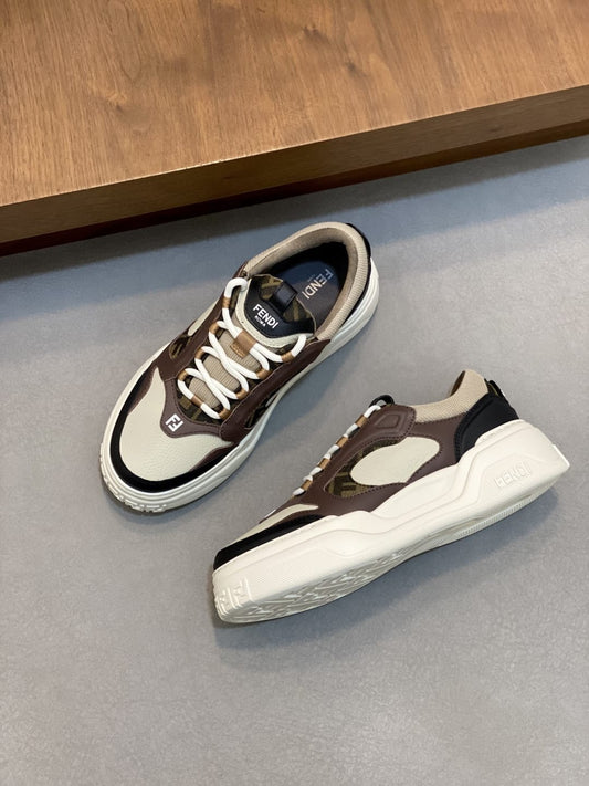 Fendi Force Trainers White leather low-tops for men