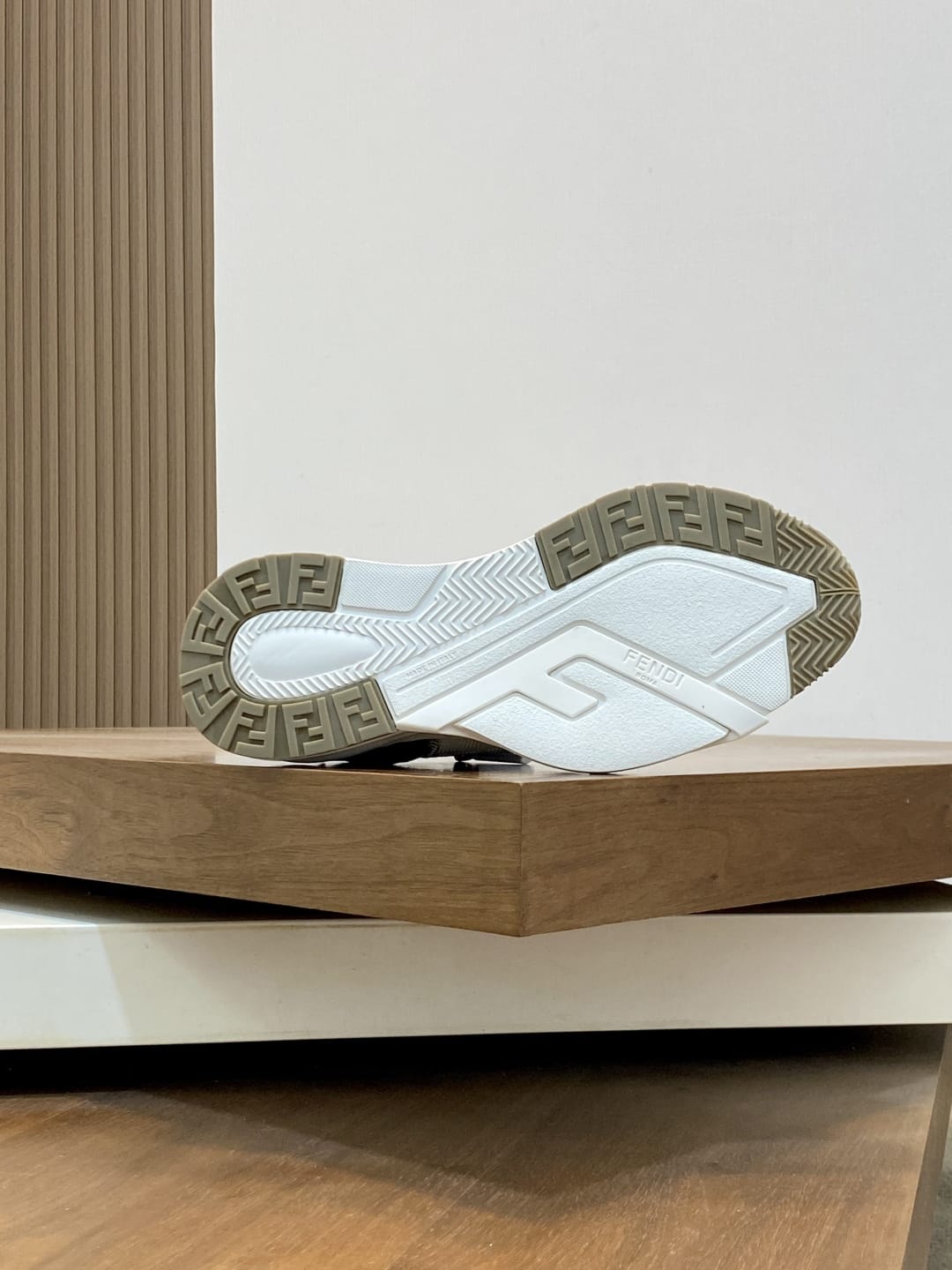 Fendi Flow Trainers Beige nubuck leather low-tops   for men