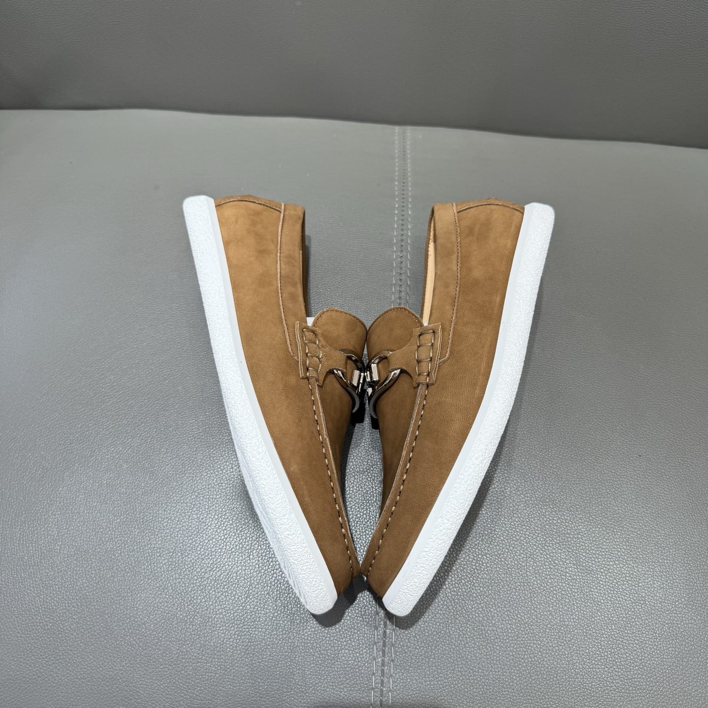 Fendi  O"Lock loafers Brown suede loafers for men