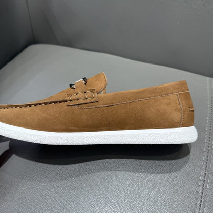 Fendi  O"Lock loafers Brown suede loafers for men