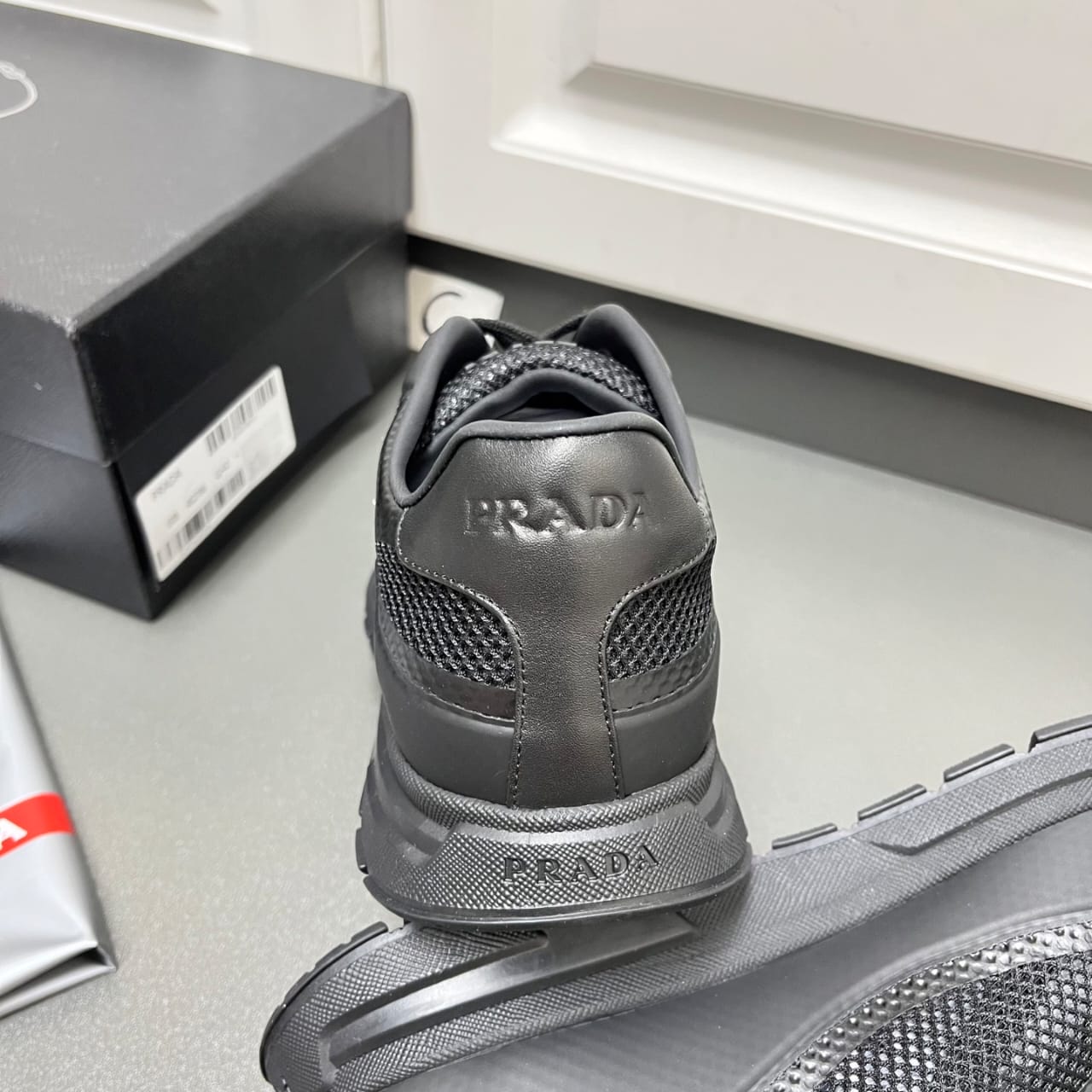 Prada Prax fabric sneakers Black  for men