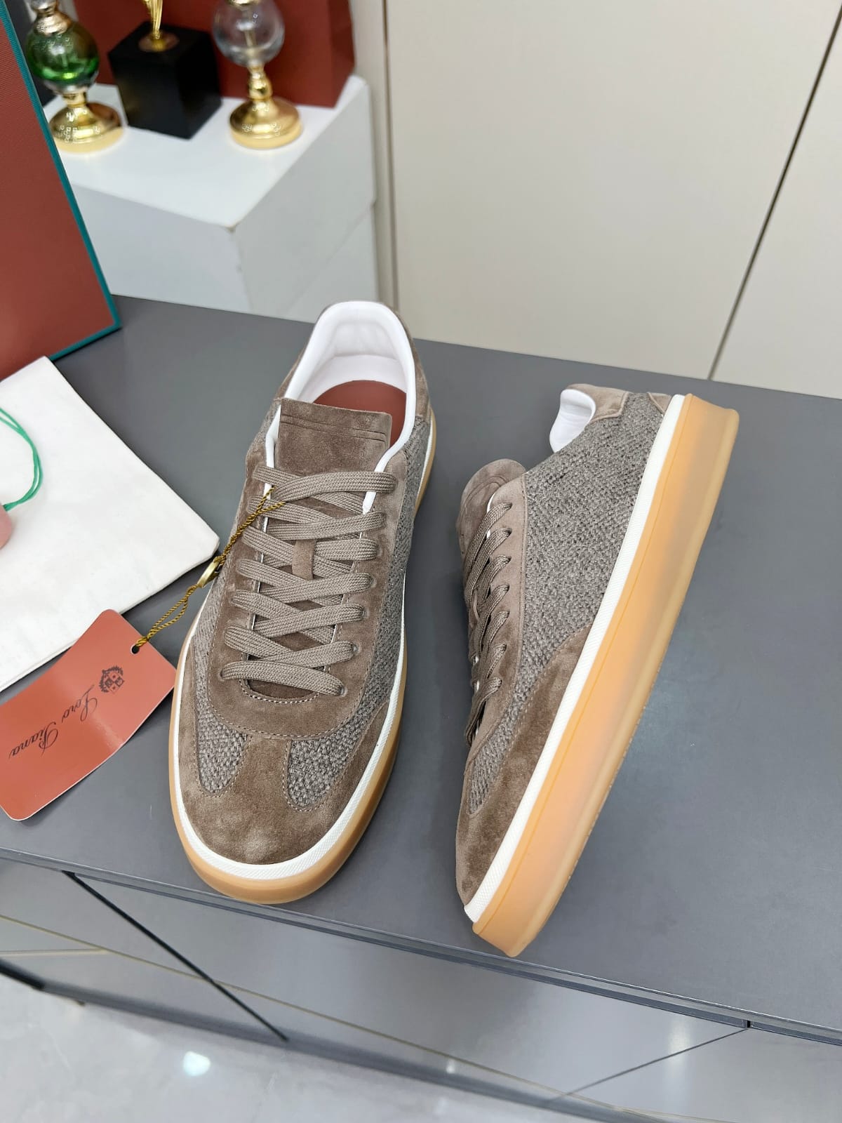 Loro Piana Tennis Walk Sneaker Pecora Nera for men