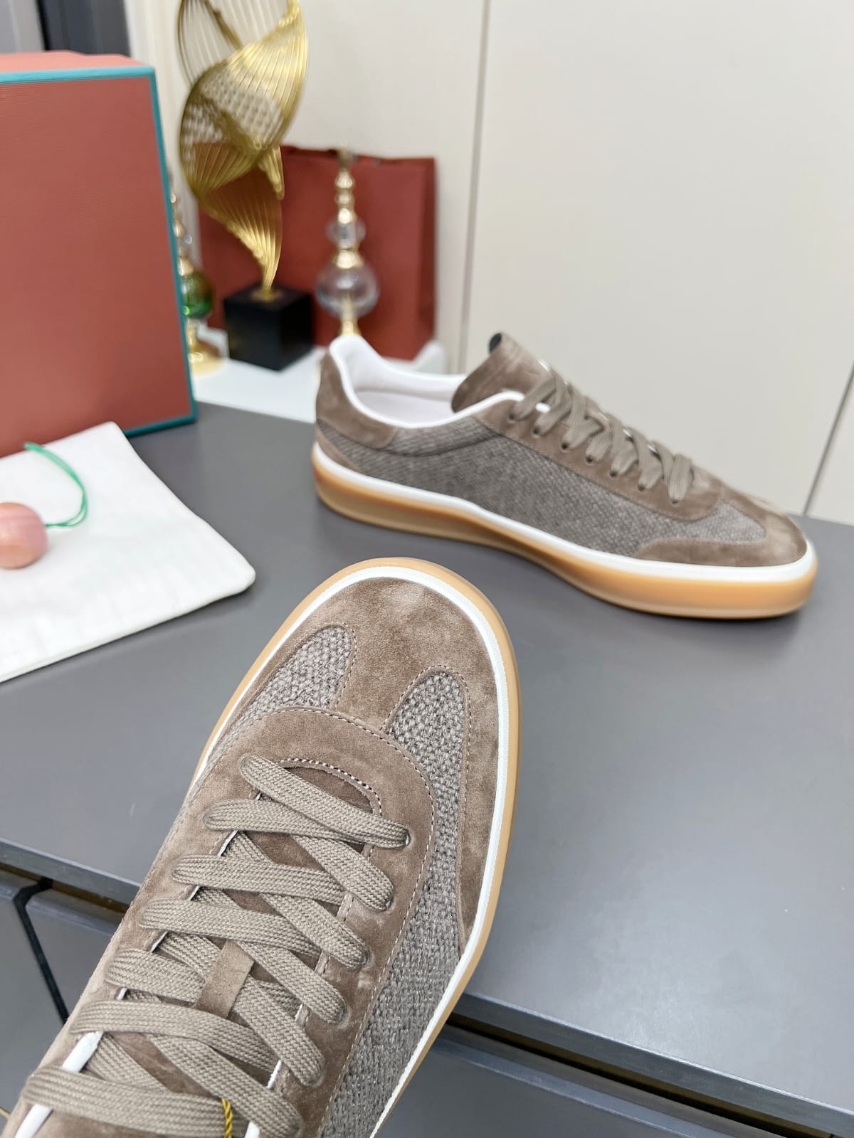 Loro Piana Tennis Walk Sneaker Pecora Nera for men