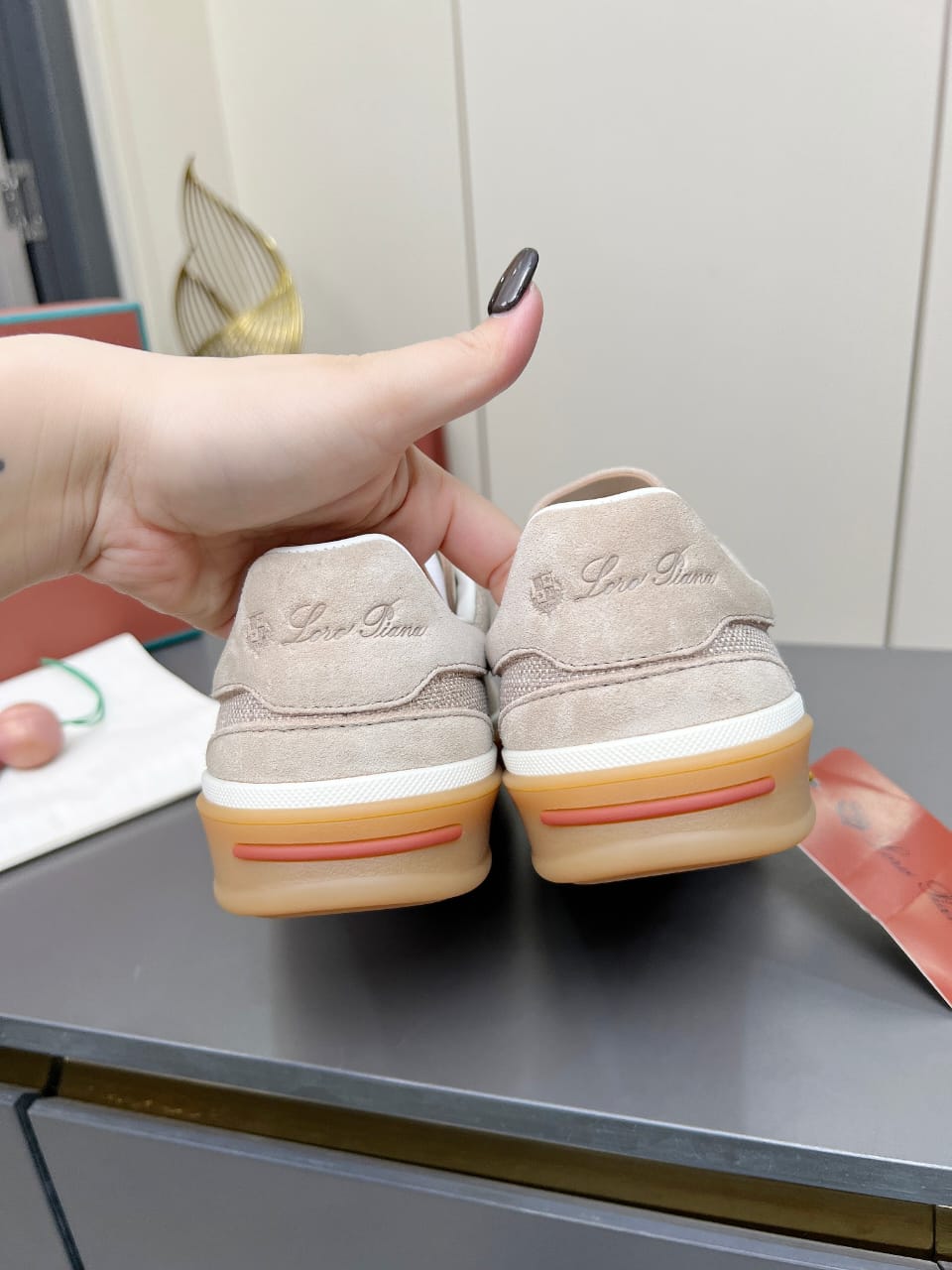 Loro Piana Tennis Walk Sneaker Suede Calf Split