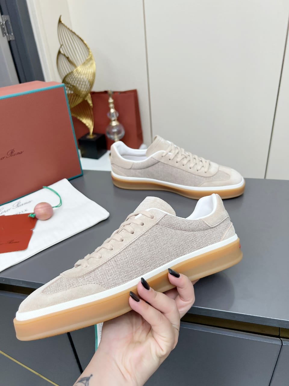 Loro Piana Tennis Walk Sneaker Pecora Nera for men