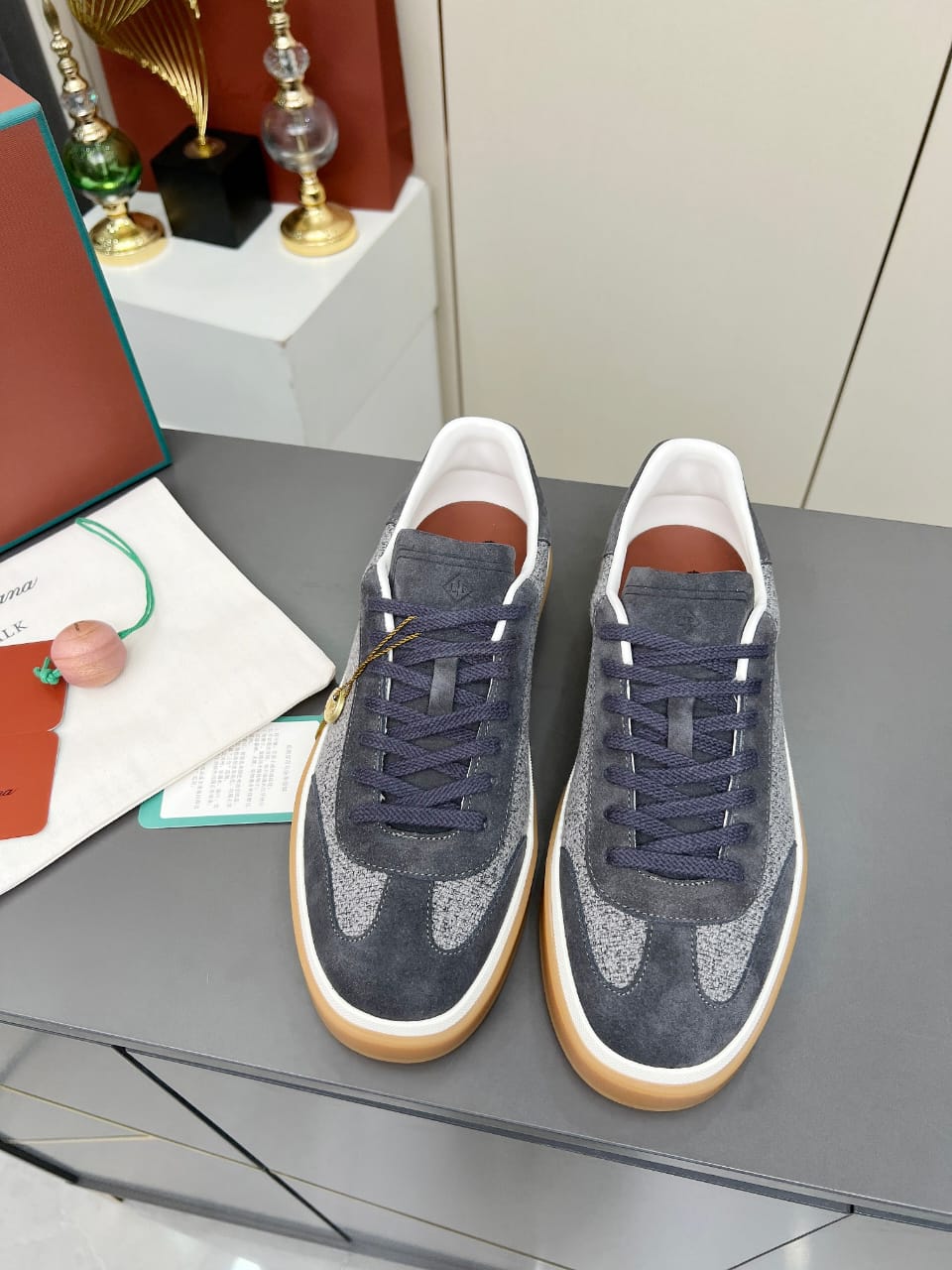 Loro Piana Tennis Walk Sneaker Pecora Nera for men