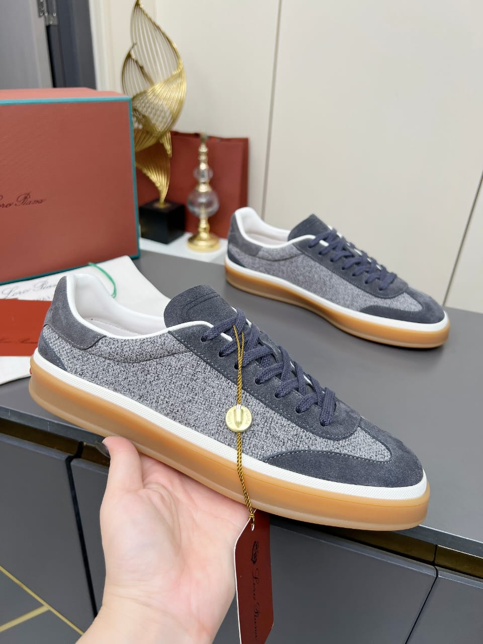 Loro Piana Tennis Walk Sneaker Pecora Nera for men