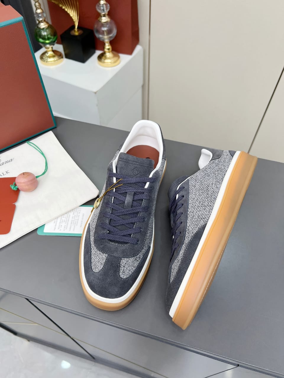 Loro Piana Tennis Walk Sneaker Pecora Nera for men