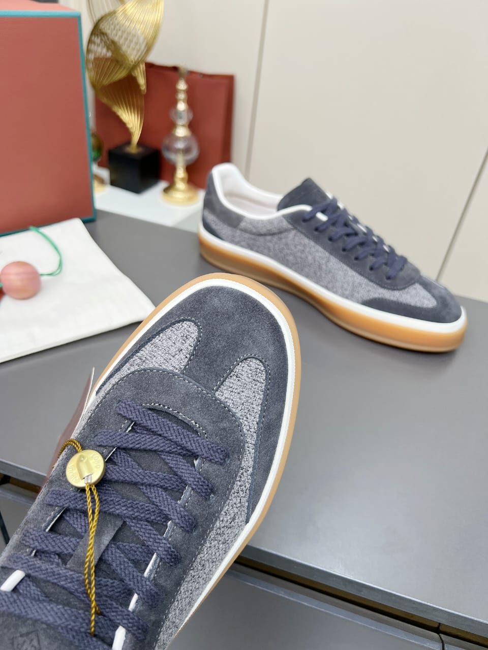 Loro Piana Tennis Walk Sneaker Pecora Nera for men