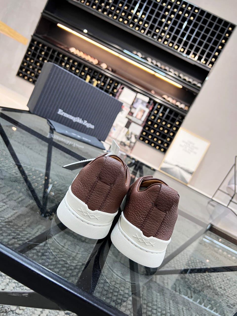 Zegna Brown Triple Stitch™ SECONDSKIN Sneakers for Men