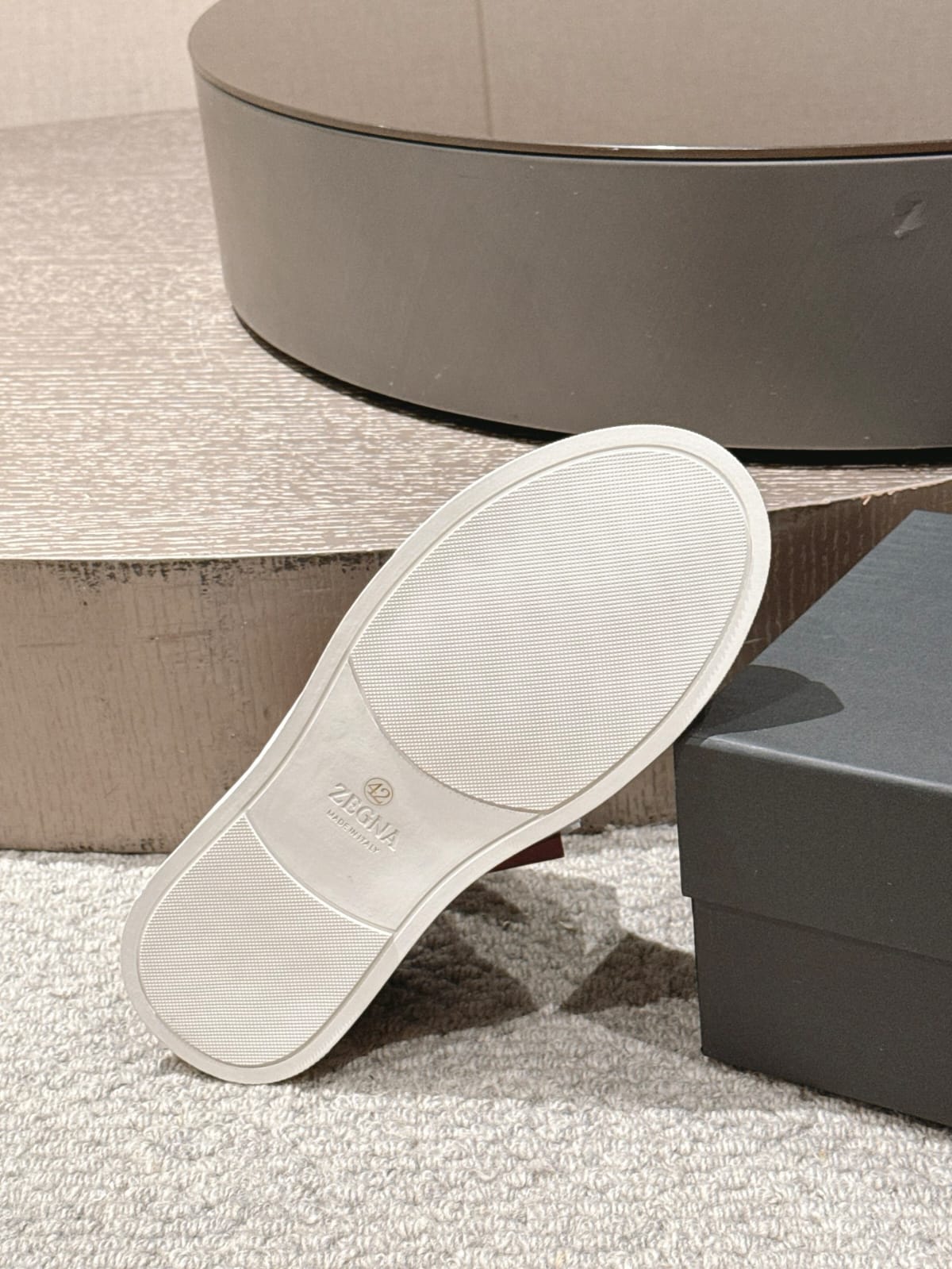 Zegna Brown Deerskin Triple Stitch™ Sneakers for Men