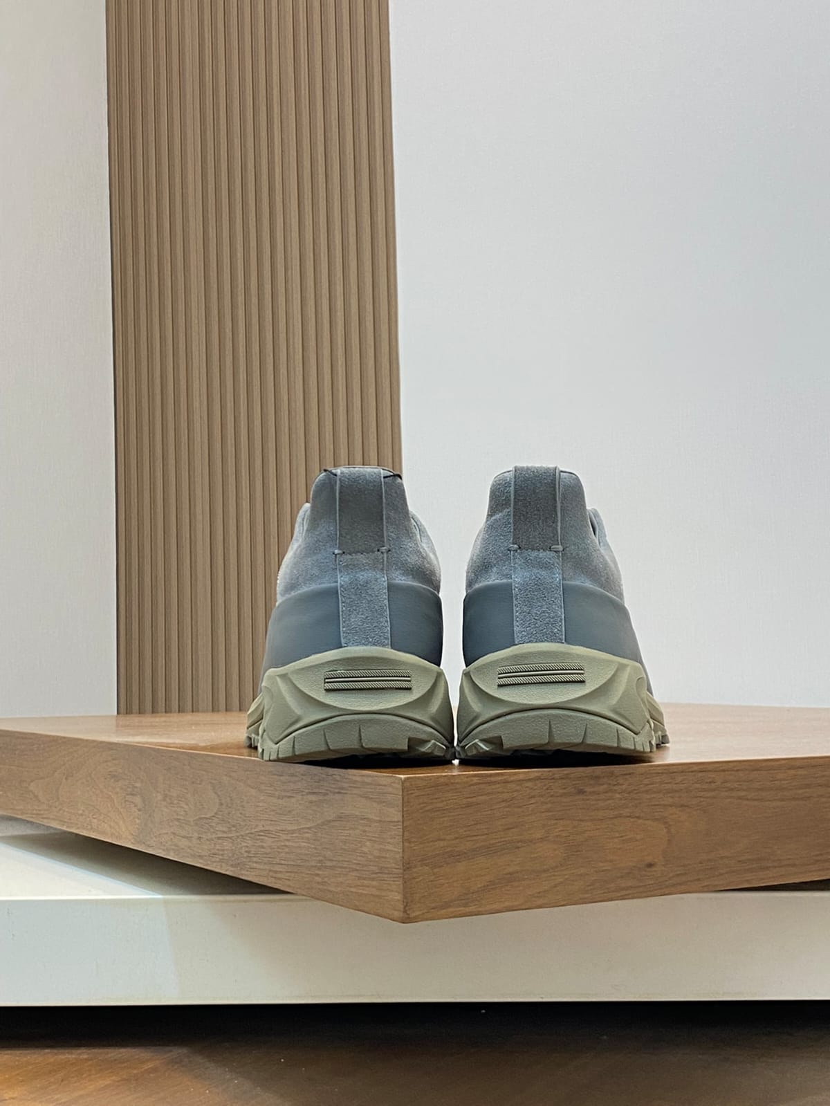 Zegna Grey Leather and Suede Triple Stitch™ Monte Sneakers for Men