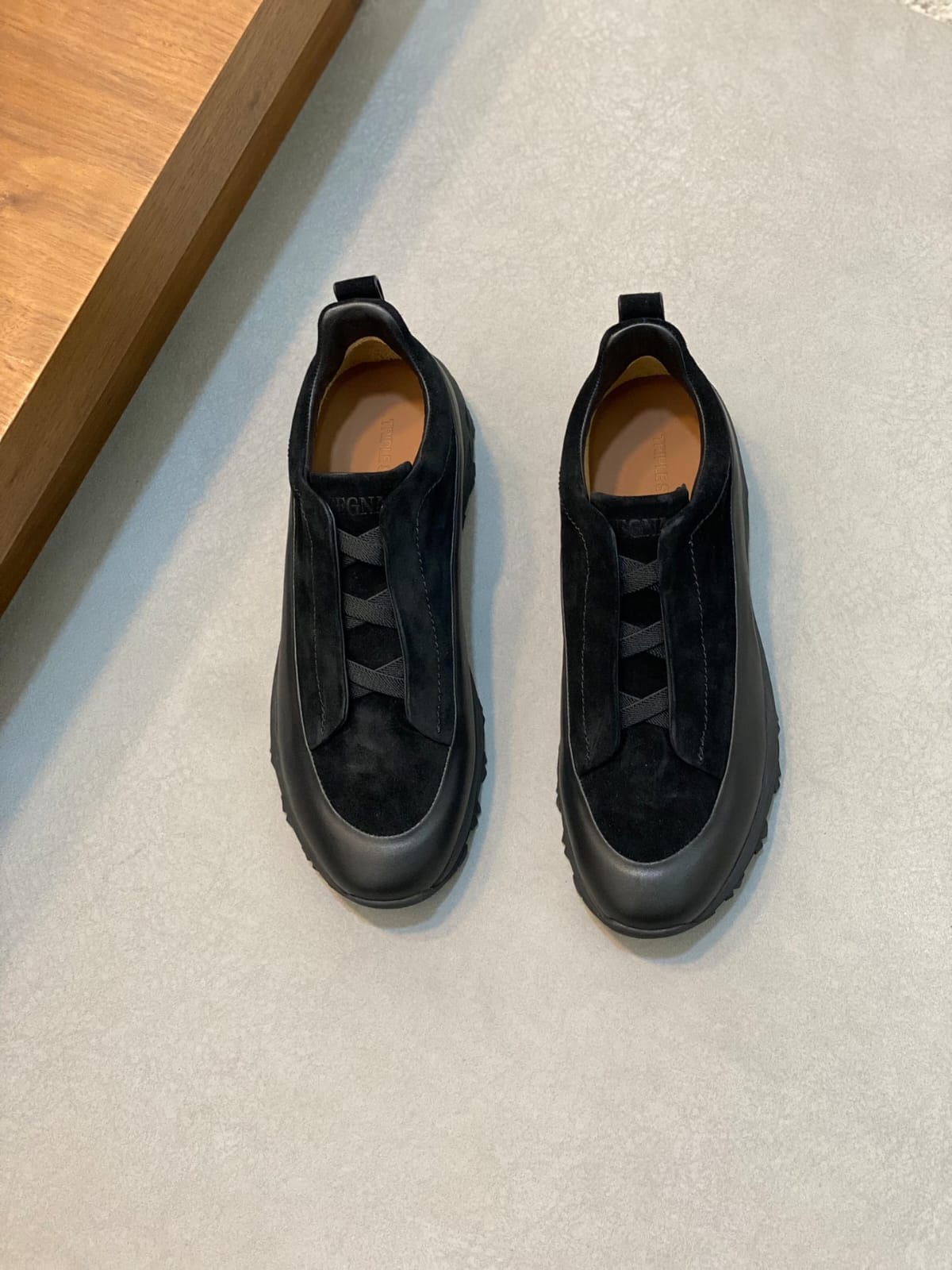 Zegna Black Leather and Suede Triple Stitch™ Monte Sneakers for Men