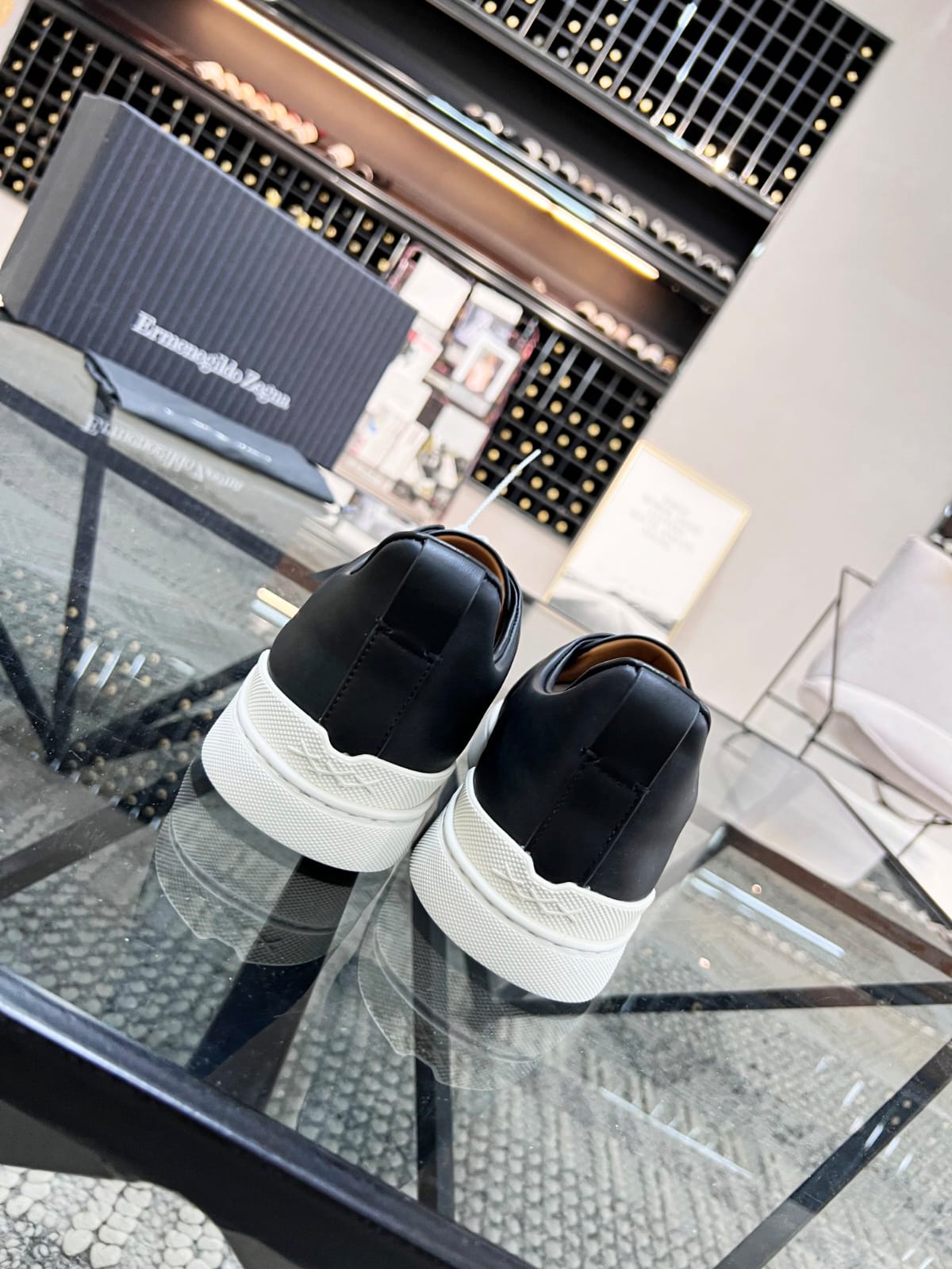 Zegna Black Triple Stitch™ SECONDSKIN Sneakers for Men