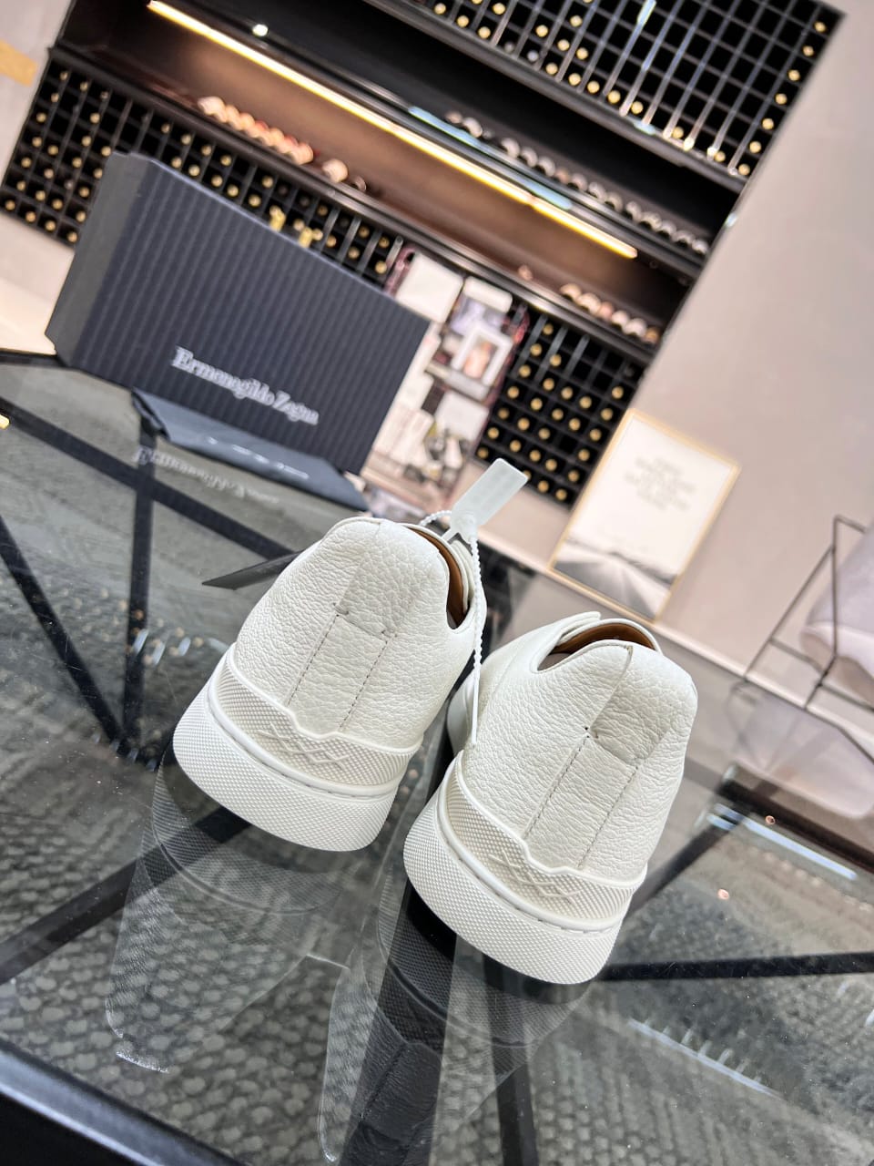 Zegna White Triple Stitch™ SECONDSKIN Sneakers for Men