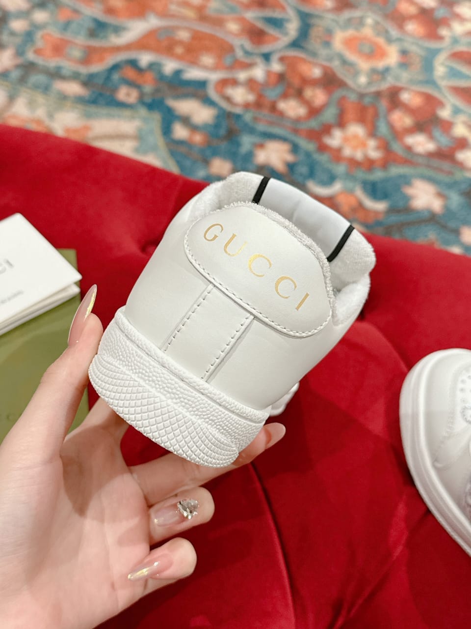 Gucci  Women's GG crystal Screener sneaker