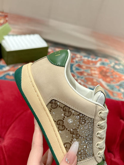 Gucci  Women's GG crystal Screener sneaker