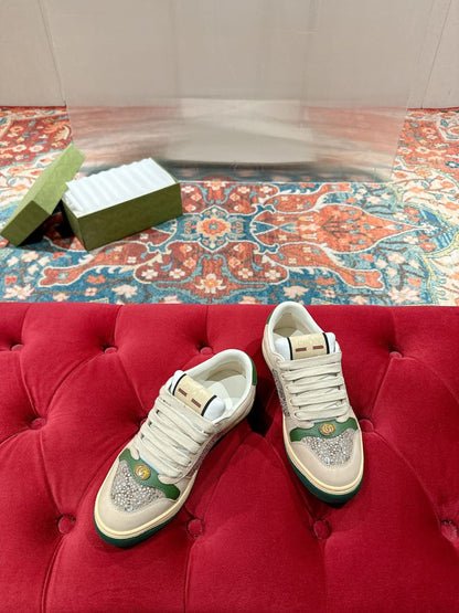Gucci  Women's GG crystal Screener sneaker