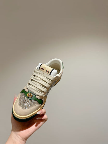 Gucci  Women's GG crystal Screener sneaker