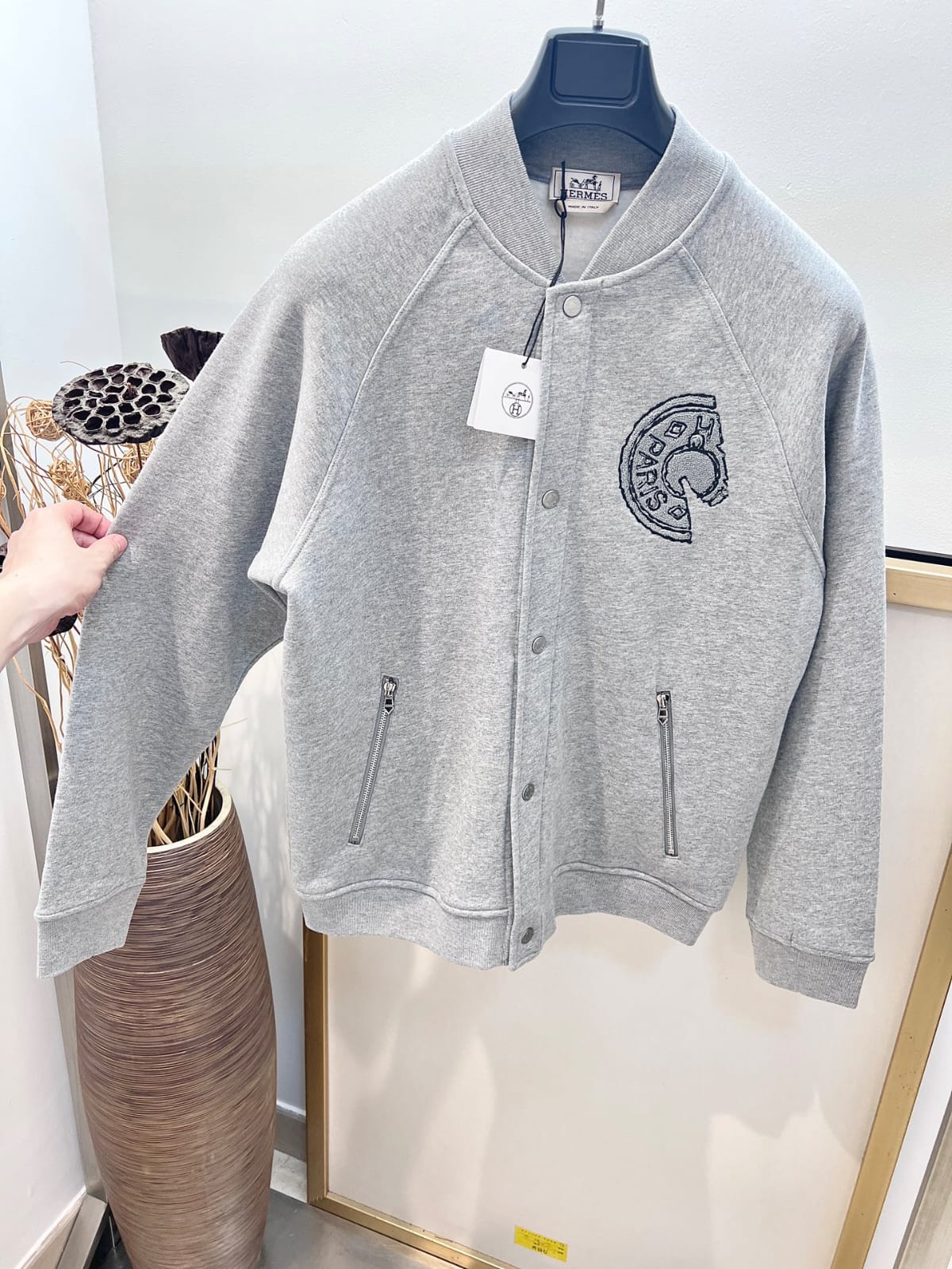 Hermes  Varsity jacket with Clou de Selle detail for MEN