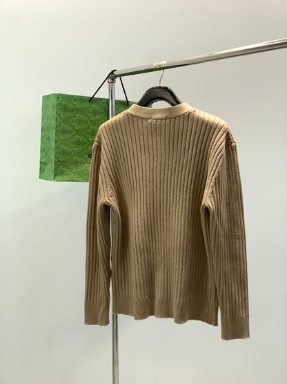 Gucci Rib wool cashmere knit cardigan for men