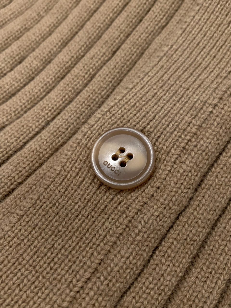 Gucci Rib wool cashmere knit cardigan for men