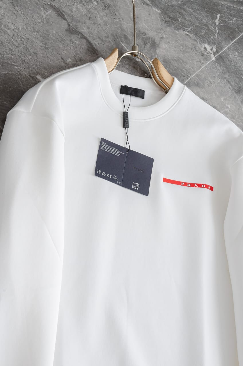 Prada  Recycled double jersey sweatshirt for men