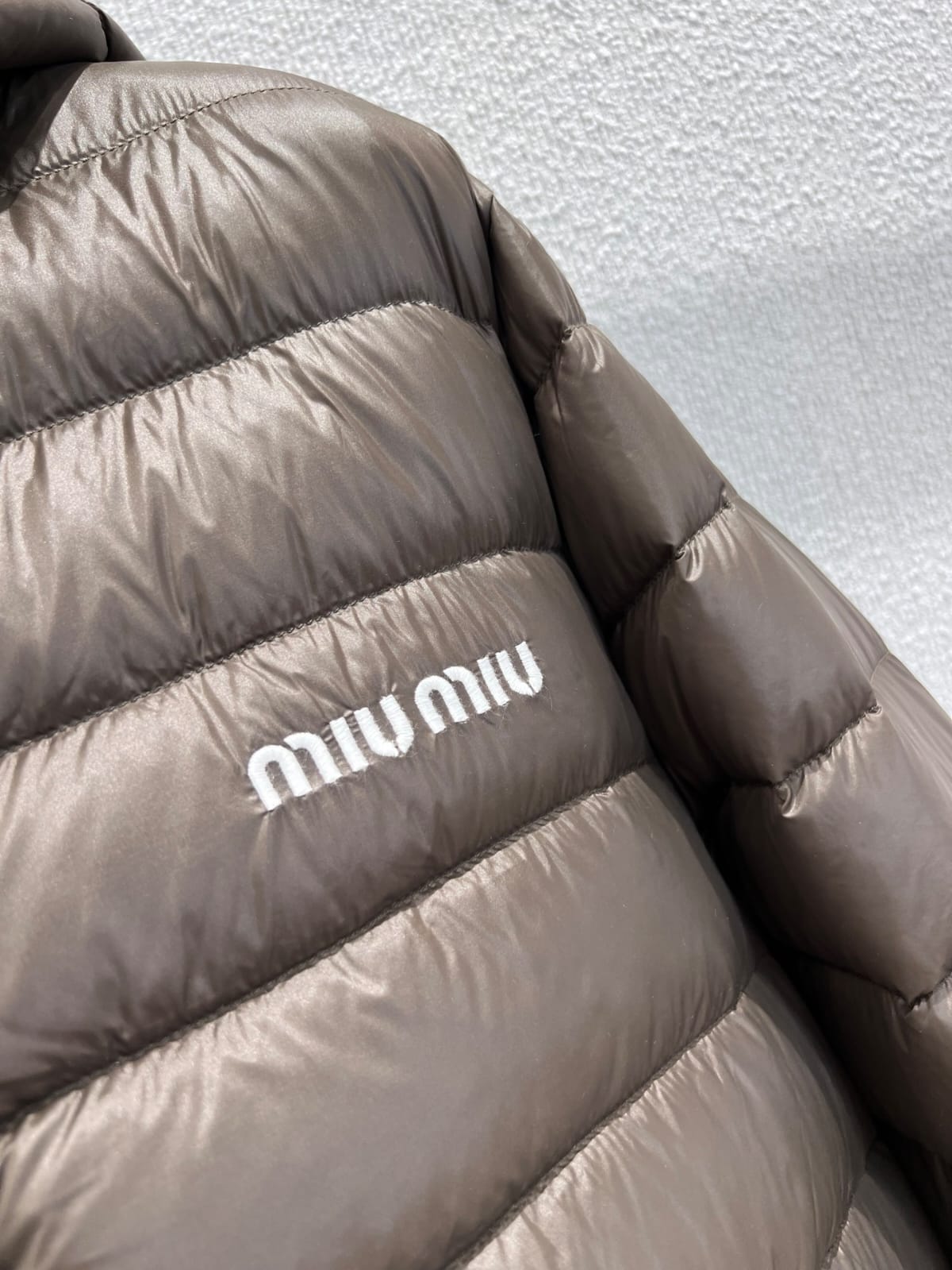 Miu Miu Light pongé down hoodie jacket for women