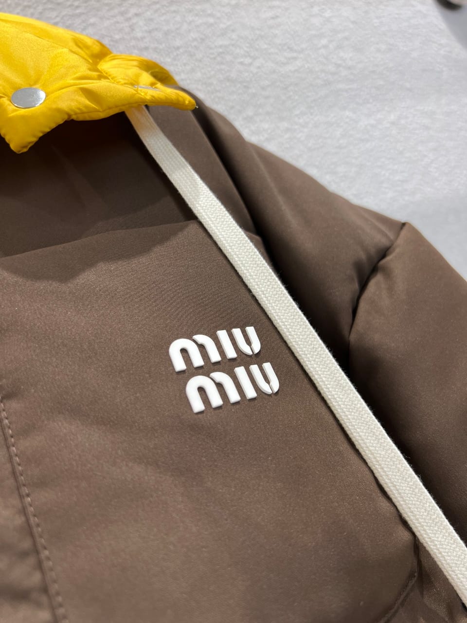 Miu Miu Technical pongé down hoodie jacket for women