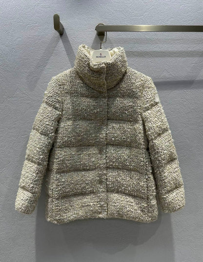 Moncler Cochelle Tweed Short Down Jacket for women
