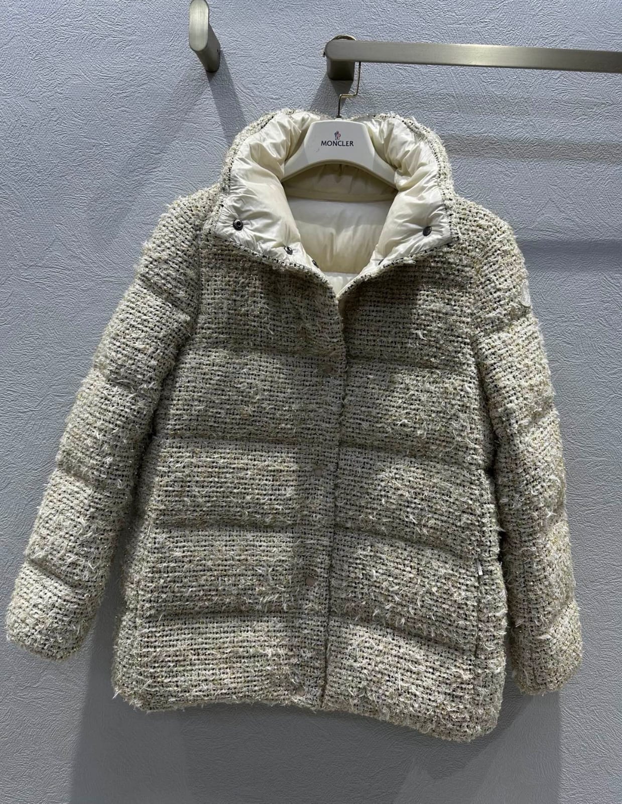 Moncler Cochelle Tweed Short Down Jacket for women