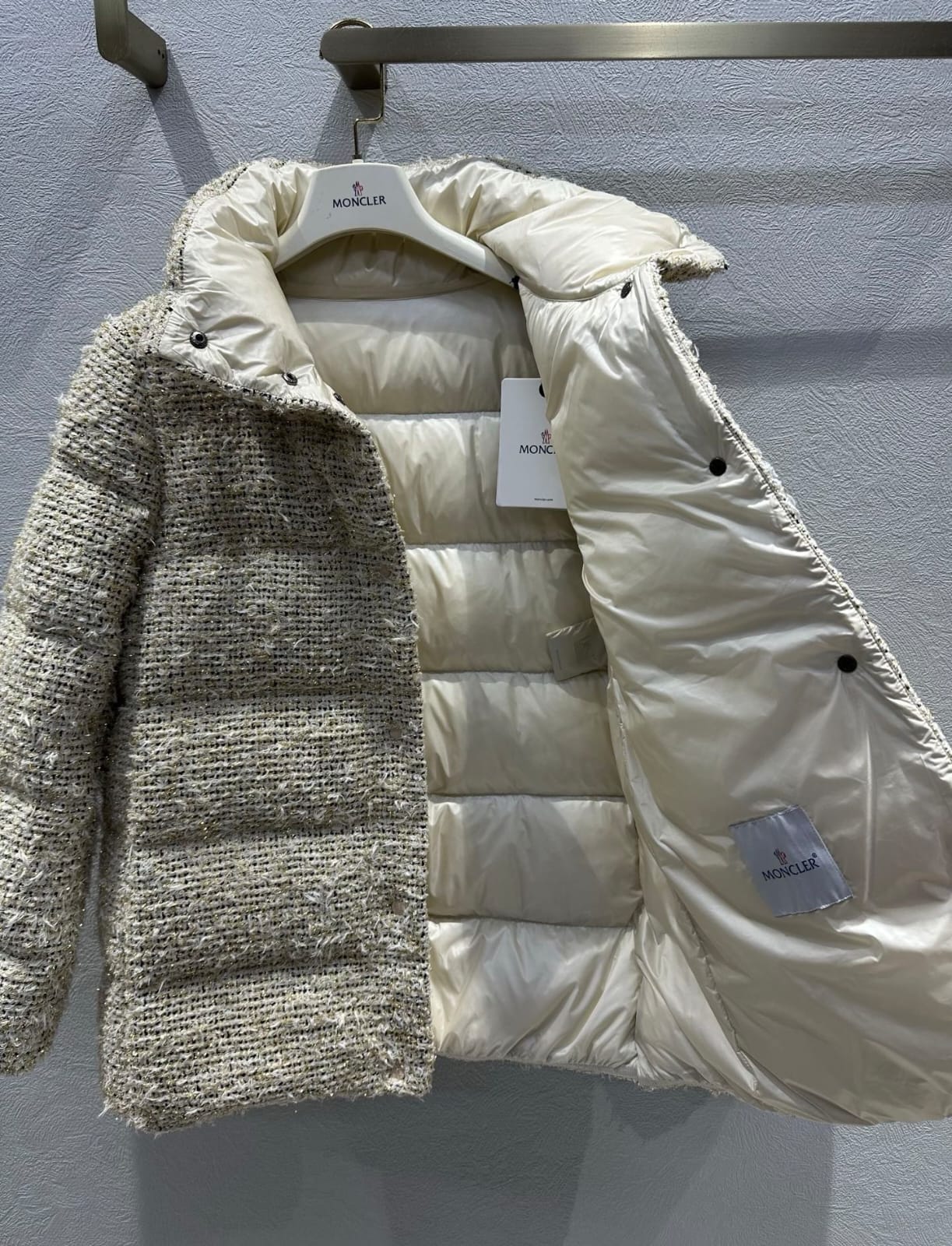 Moncler Cochelle Tweed Short Down Jacket for women