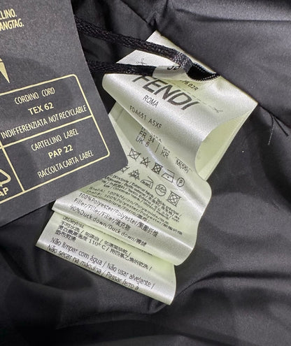 Fendi  Black FF jacquard FF technical fabric down jacket for women