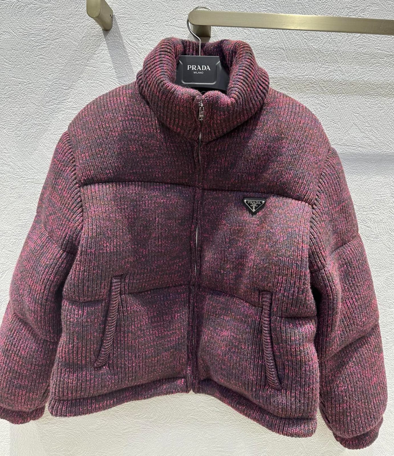Prada Cropped cashmere and wool down jacket for women