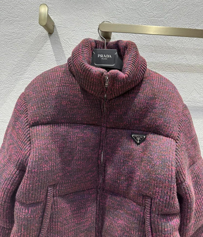 Prada Cropped cashmere and wool down jacket for women