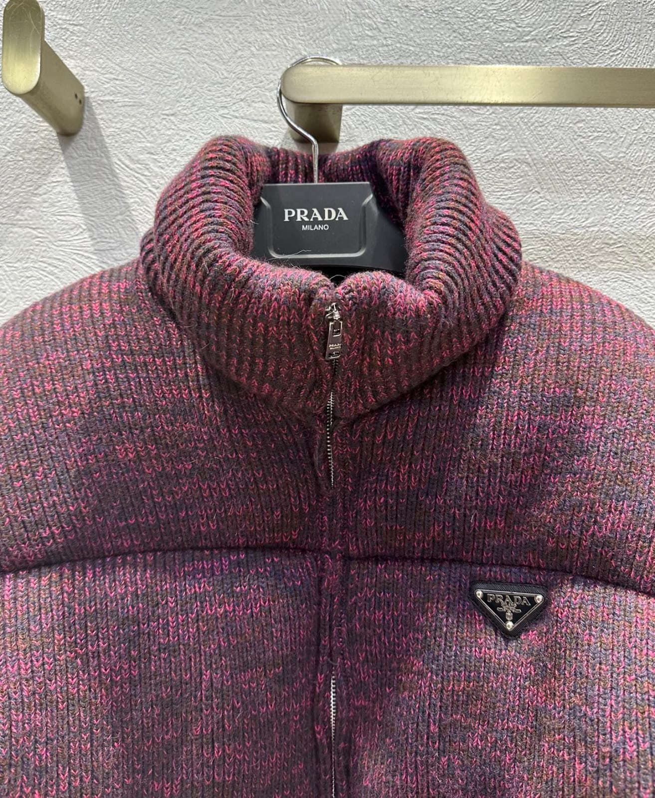 Prada Cropped cashmere and wool down jacket for women