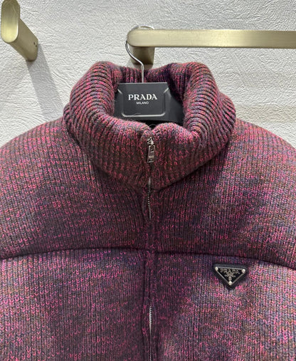 Prada Cropped cashmere and wool down jacket for women