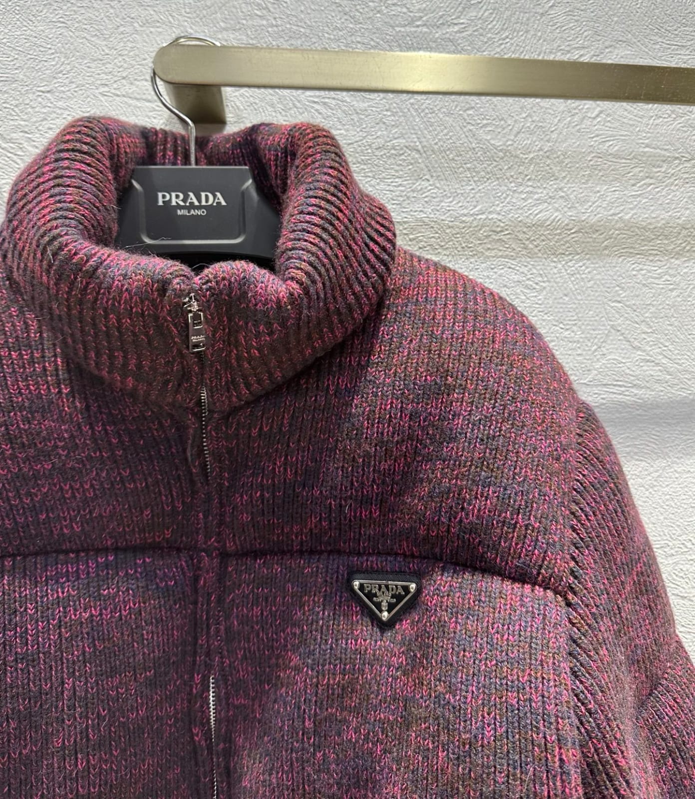 Prada Cropped cashmere and wool down jacket for women