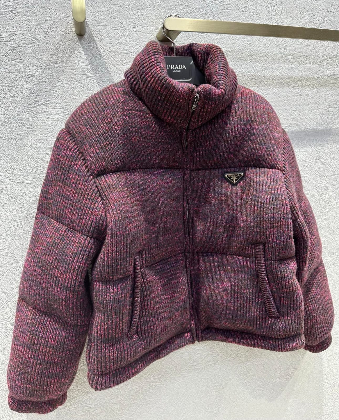 Prada Cropped cashmere and wool down jacket for women