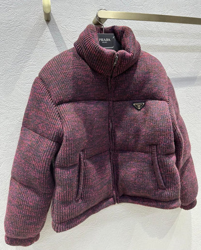 Prada Cropped cashmere and wool down jacket for women