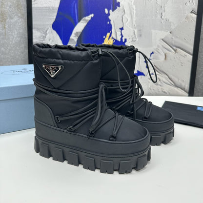 Prada Re-Nylon gabardine après-ski boots for women