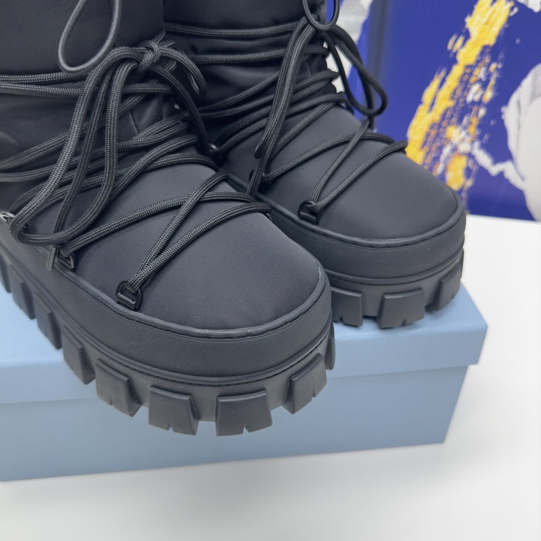 Prada Re-Nylon gabardine après-ski boots for women