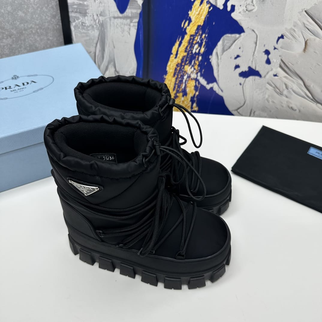 Prada Re-Nylon gabardine après-ski boots for women