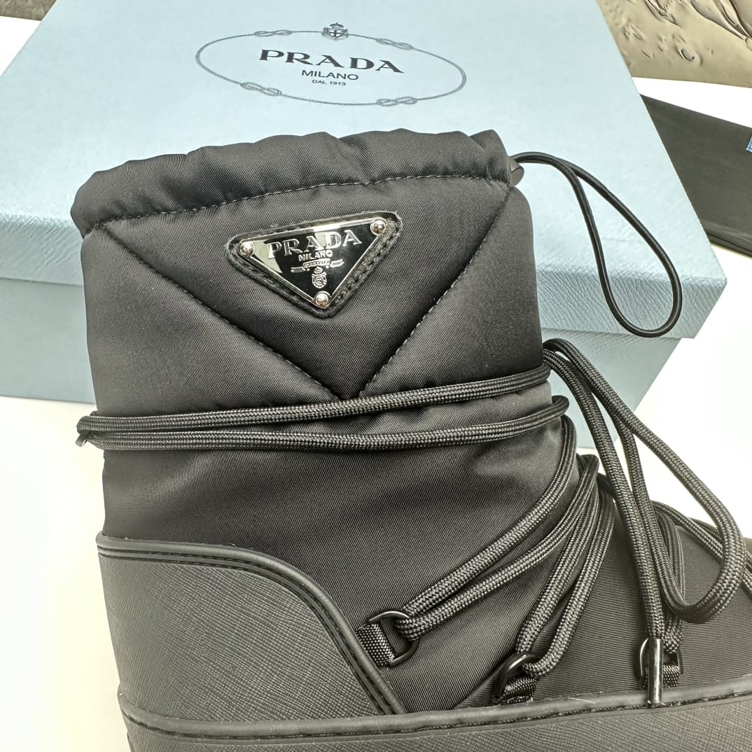 Prada Re-Nylon gabardine après-ski boots for women