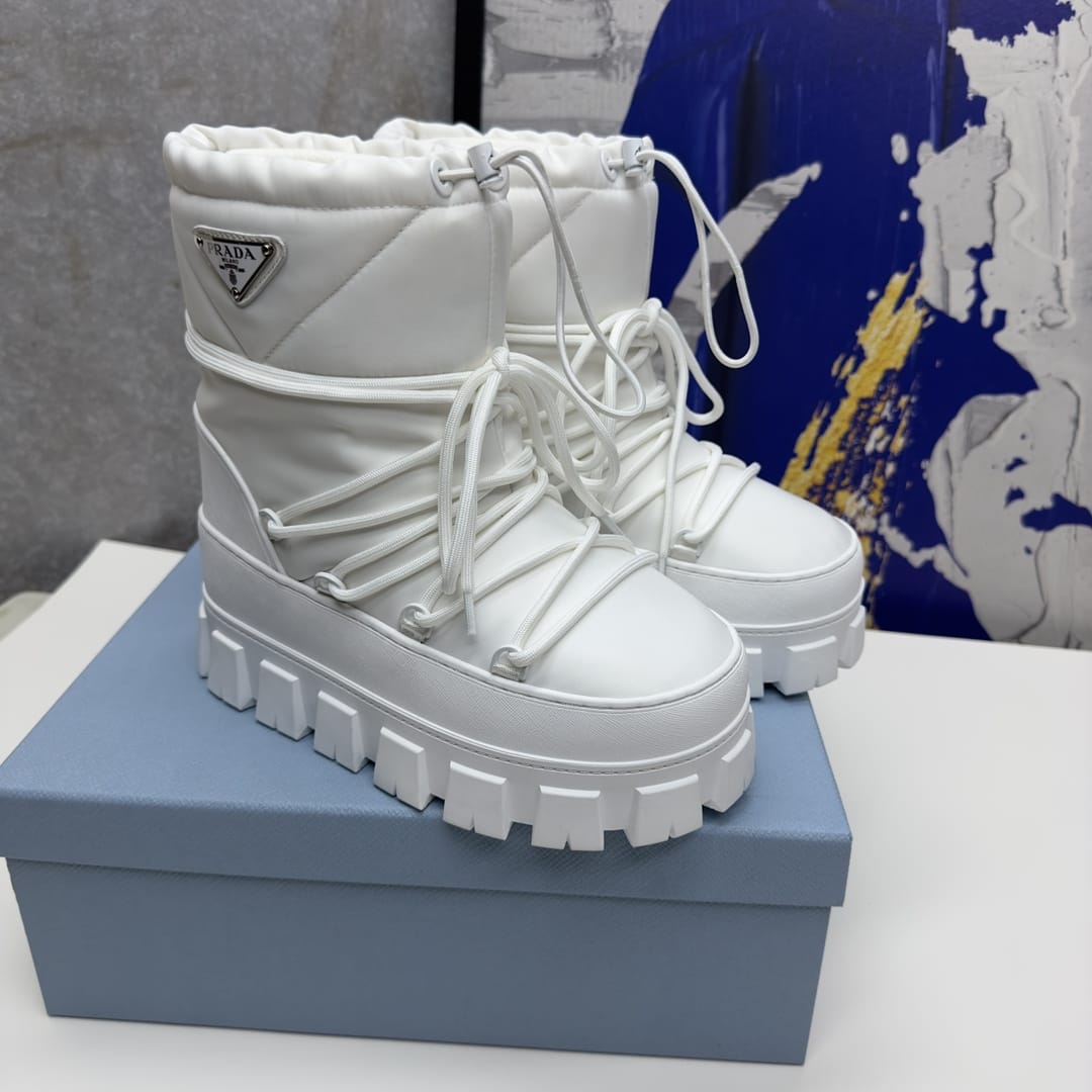 Prada Re-Nylon gabardine après-ski boots for woman