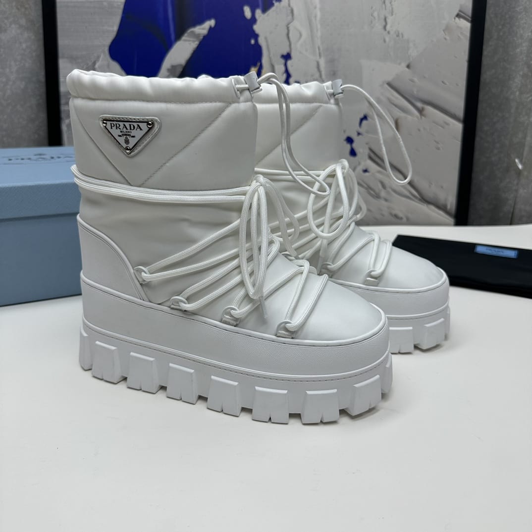Prada Re-Nylon gabardine après-ski boots for woman